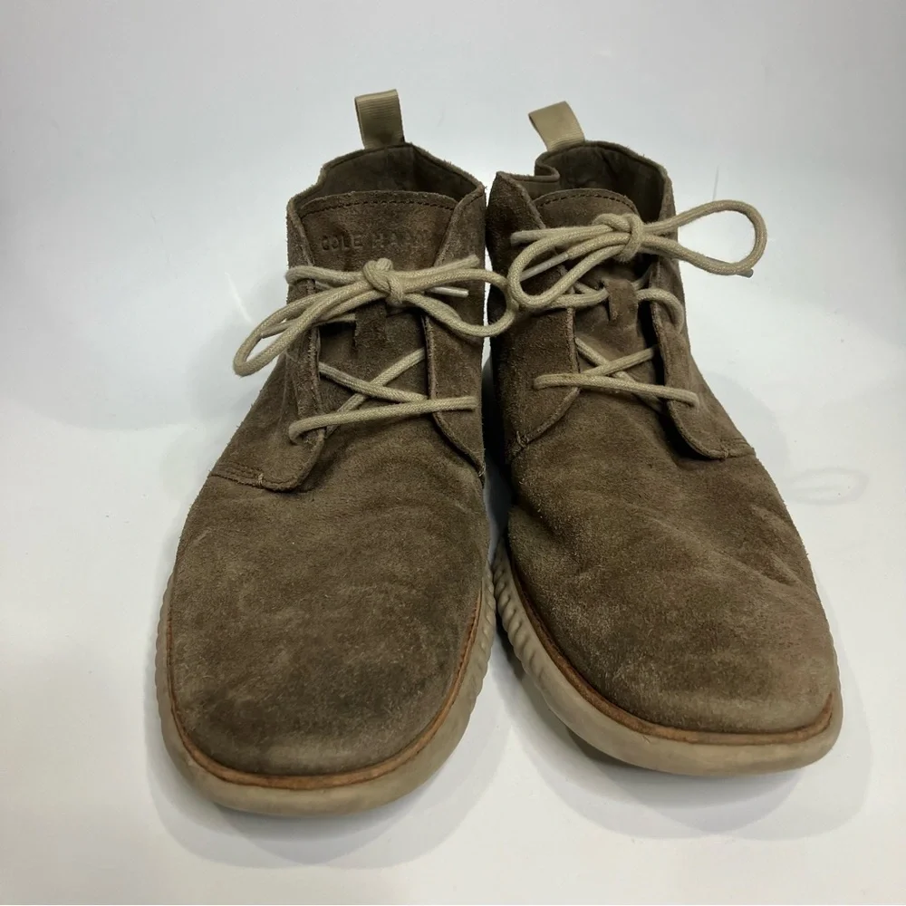Cole Haan zerogrand suede‎ chukka boots taupe men’s size 10 business casual